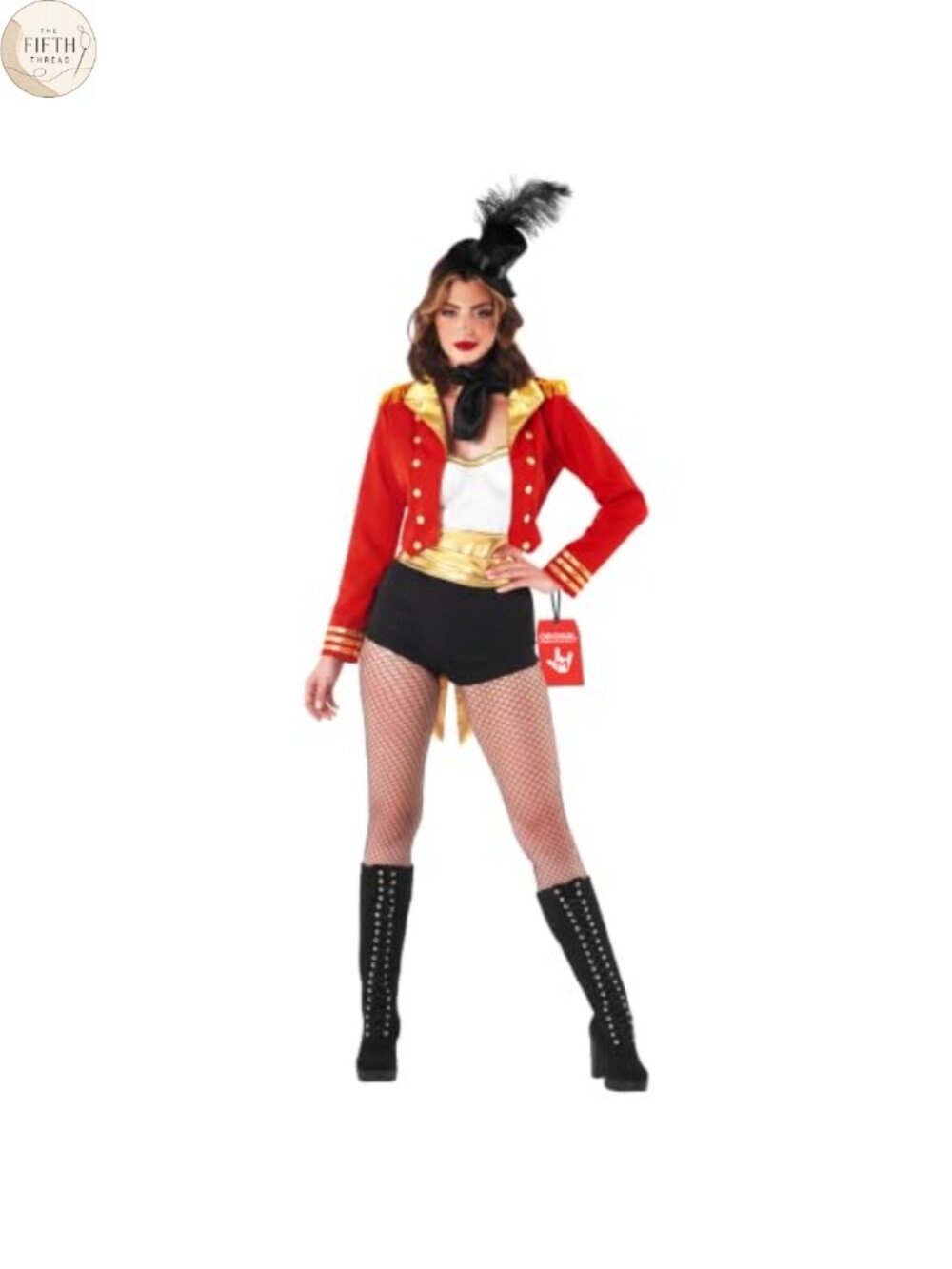 Ringmaster Costume Costume Women Tailcoat Jacket Bodysuit Feathered Hat